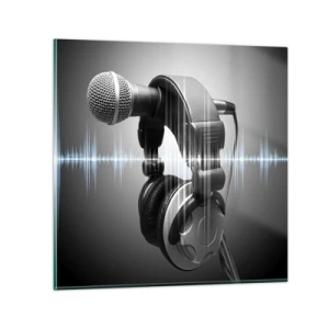 Obraz na skle - Ještě je slyšet zpěv - 30x30 cm