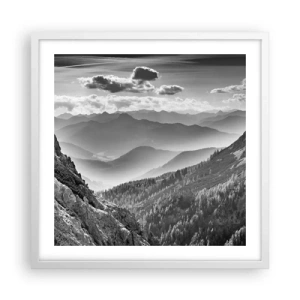 Plakát v bílém rámu - Až k obzoru - 50x50 cm