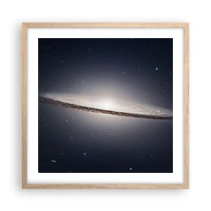 Plakát v rámu světlý dub - Kdysi dávno, v jedné vzdálené galaxii… - 50x50 cm