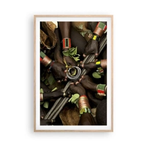 Plakát v rámu světlý dub - Jsme spolu - 61x91 cm