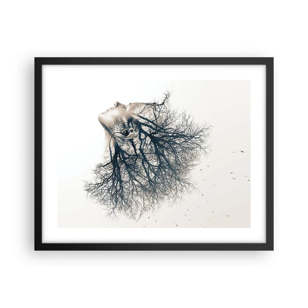 Plakát v černém rámu - Okouzlená šepotem stromu - 50x40 cm