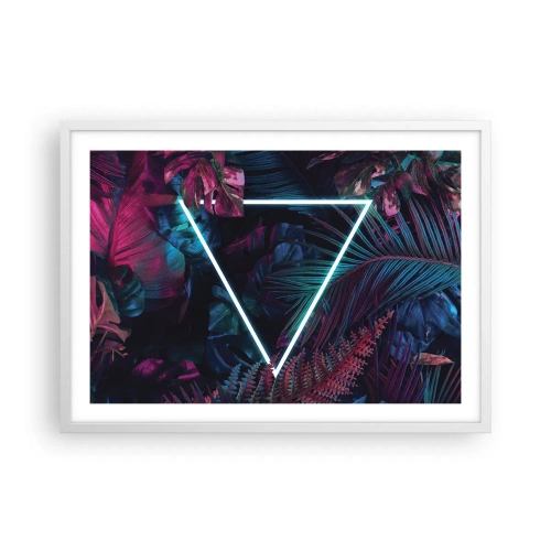 Plakát v bílém rámu - Zahrada v disco stylu - 70x50 cm