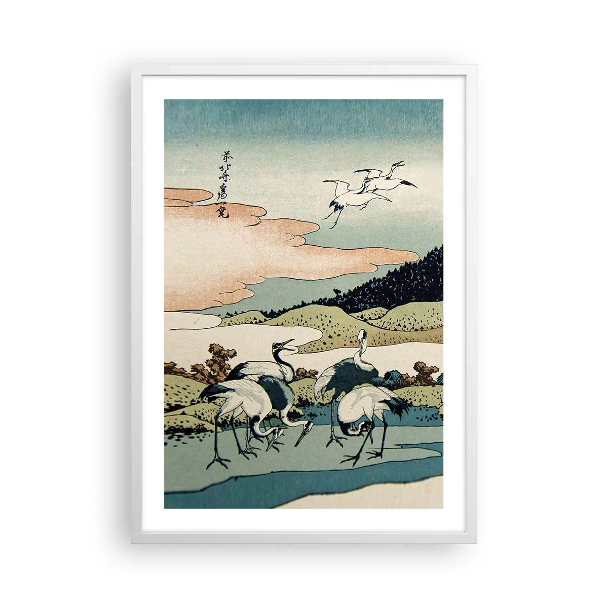 Plakát v bílém rámu - V japonském duchu - 50x70 cm