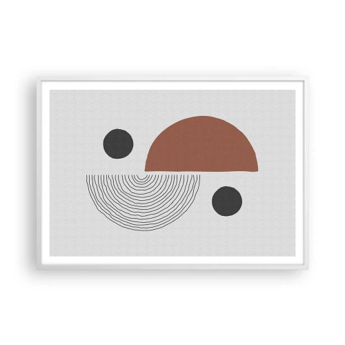 Plakát v bílém rámu - Dokonalost kruhu - 100x70 cm