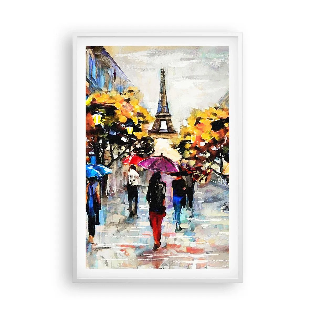 Plakát v bílém rámu - Na podzim zvlášť krásný - 61x91 cm