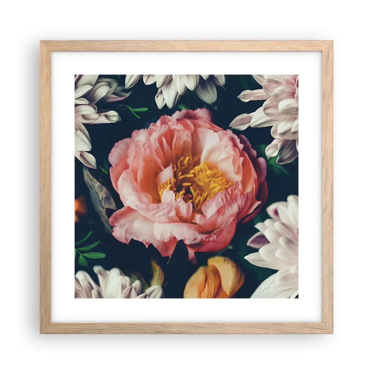 Plakát v rámu světlý dub - S barokním přepychem - 40x40 cm