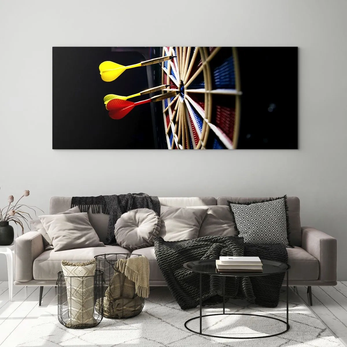 Obraz na skle - Přesný zásah - 100x40 cm