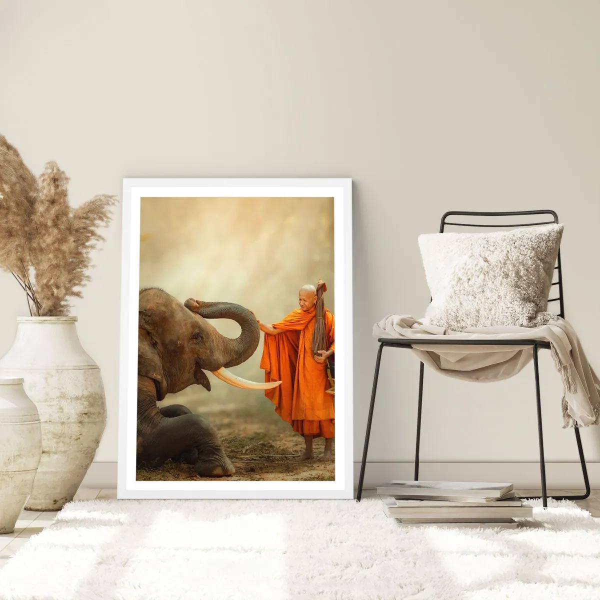 Plakát v bílém rámu - Setkání na cestách - 70x100 cm