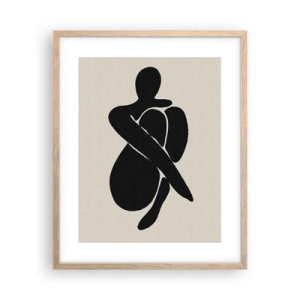 Plakát v rámu světlý dub - Ve vlastním objetí - 40x50 cm