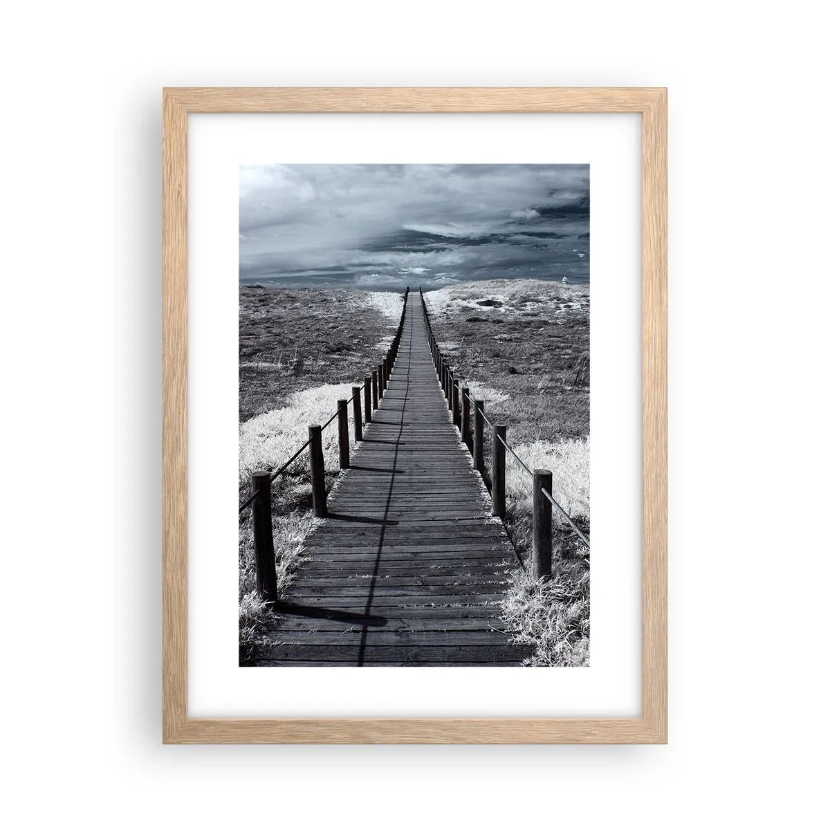 Plakát v rámu světlý dub - Na samotný břeh - 30x40 cm