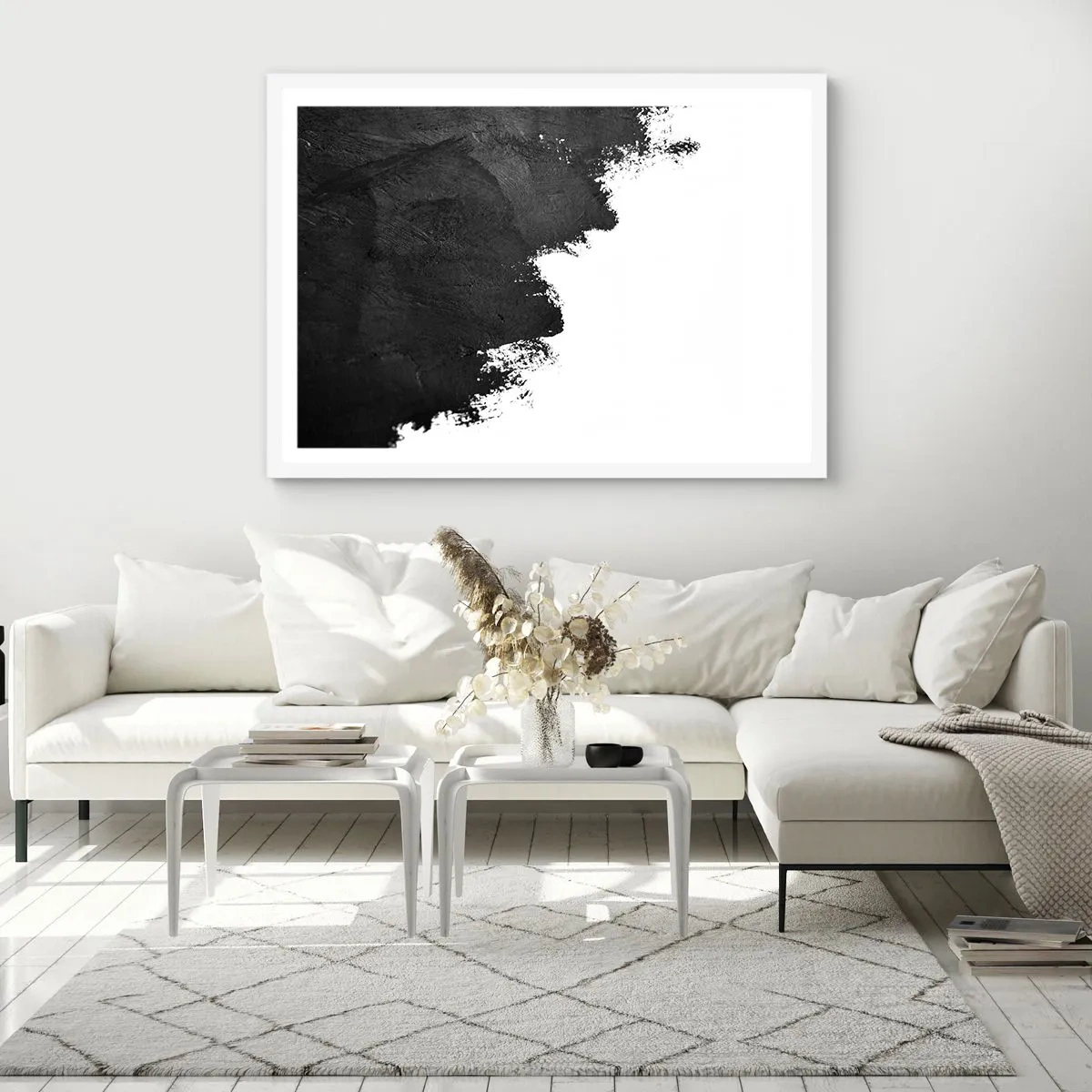 Plakát v bílém rámu - Živly: země - 91x61 cm
