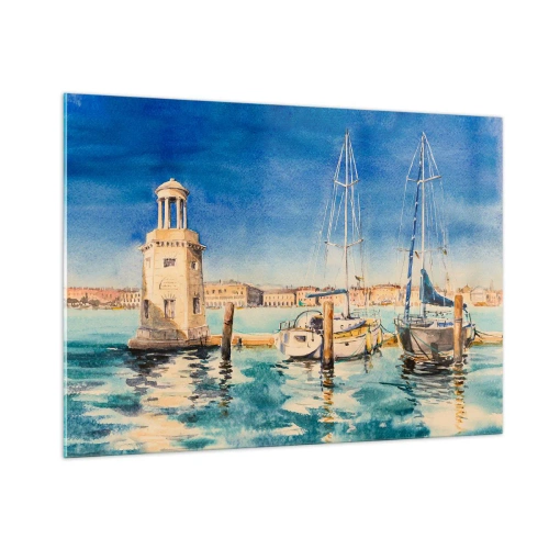 Obraz na skle - Slunečná laguna - 100x70 cm