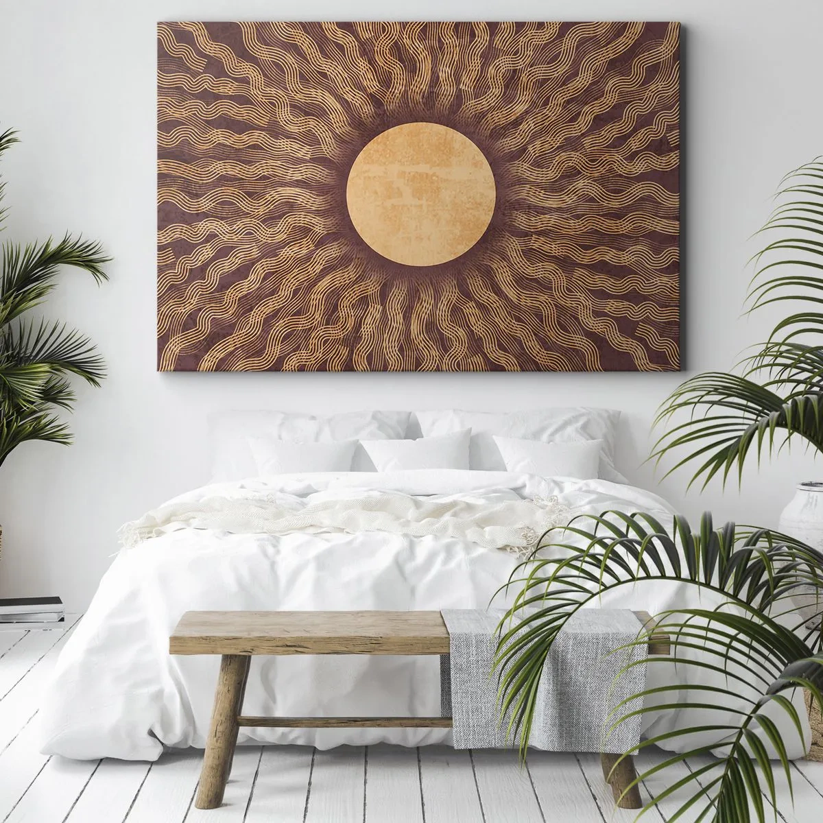 Obraz na plátně - Ikona slunce - 70x50 cm