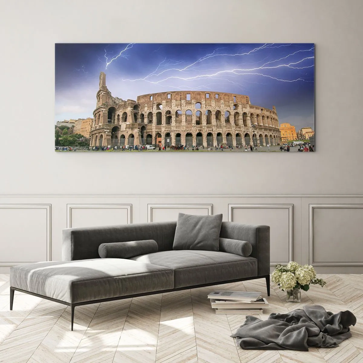 Obraz na skle - Aréna války - 120x50 cm
