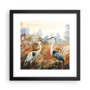 Plakát v černém rámu - Kam na podzim? - 30x30 cm