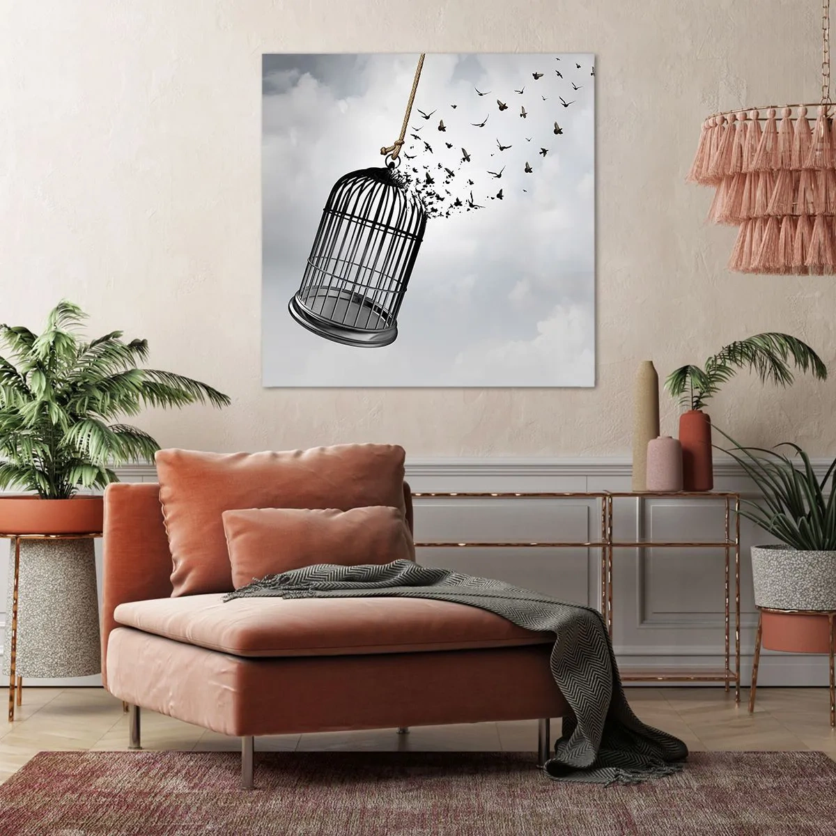 Obraz na plátně - Víra… naděje… svoboda! - 60x60 cm