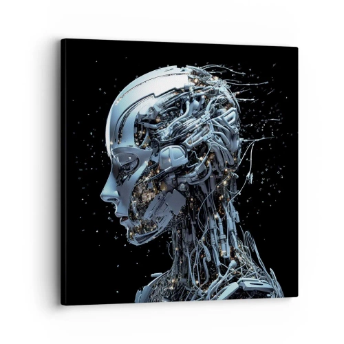 Obraz na plátně - Technologie je žena - 30x30 cm