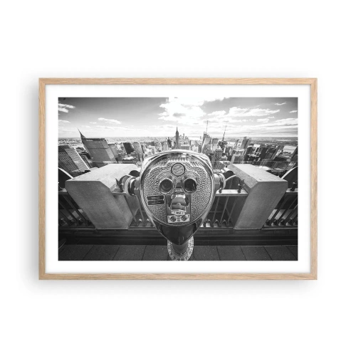 Plakát v rámu světlý dub - Město nad městy - 70x50 cm