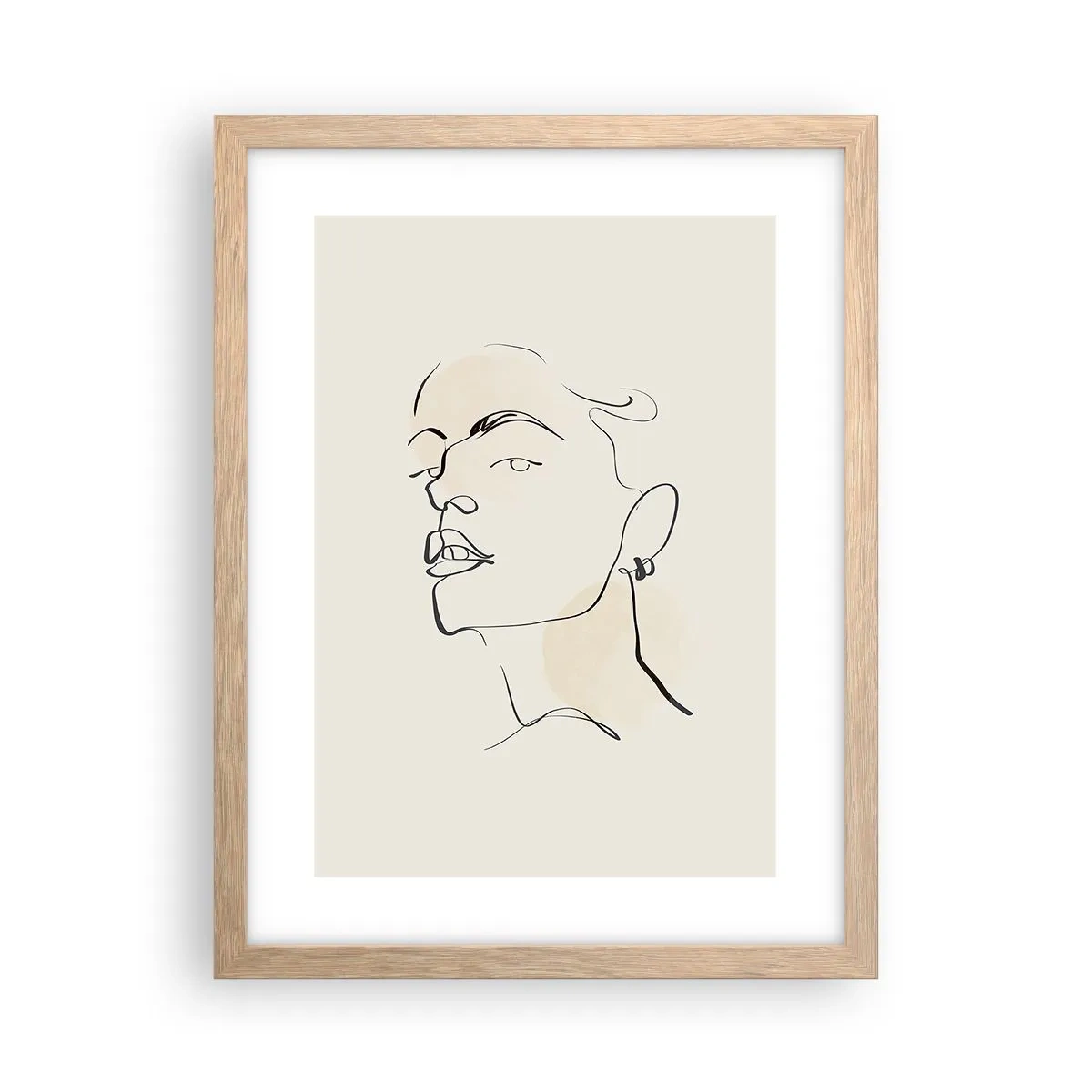 Plakát v rámu světlý dub - Hrdý pohled - 30x40 cm