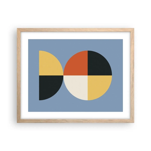 Plakát v rámu světlý dub - Koukej a počítej - 50x40 cm