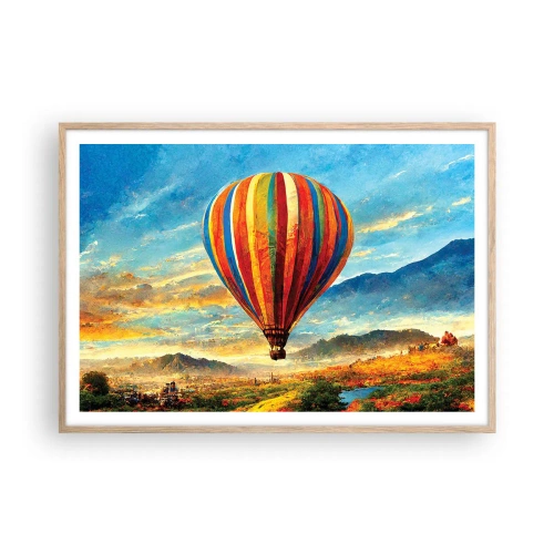 Plakát v rámu světlý dub - V tichu je toho vidět víc - 100x70 cm