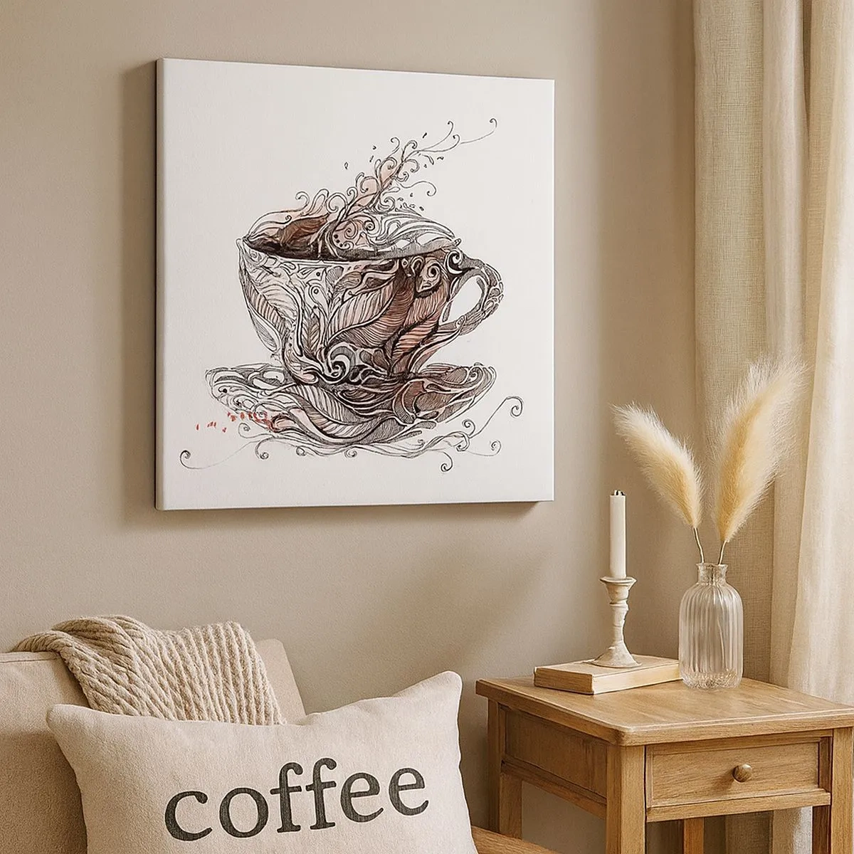 Obraz na plátně - Čaj dobrý na všechno - 30x30 cm