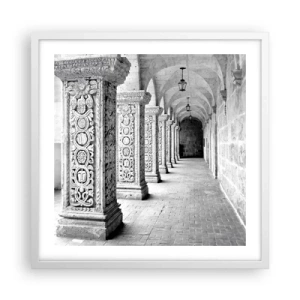 Plakát v bílém rámu - Kam...? - 50x50 cm