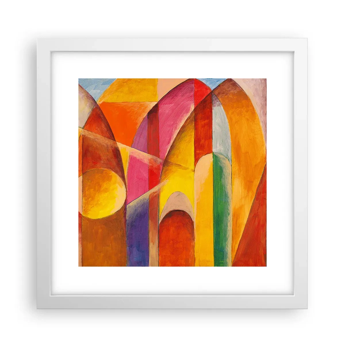 Plakát v bílém rámu - Katedrála slunce - 30x30 cm