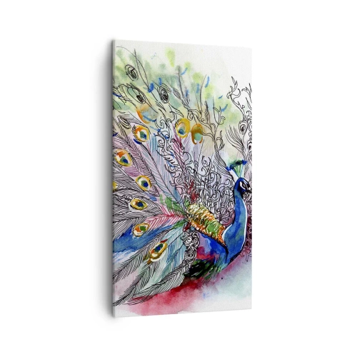 Obraz na plátně - S pýchou proti šedi  - 45x80 cm