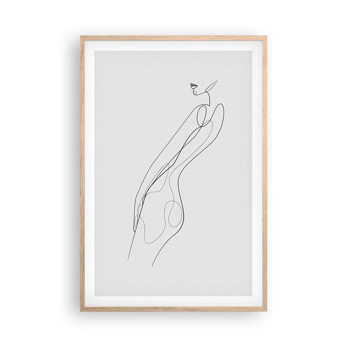 Plakát v rámu světlý dub - Pouze slib - 61x91 cm