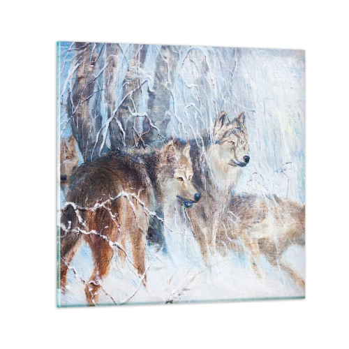 Obraz na skle - Pozor! Přichází… - 30x30 cm