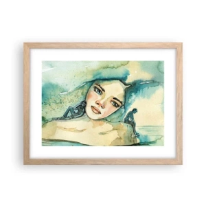 Plakát v rámu světlý dub - Am I blue? - 40x30 cm