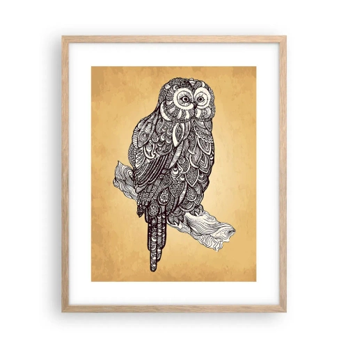 Plakát v rámu světlý dub - Mistrovské ornamenty moudrosti - 40x50 cm