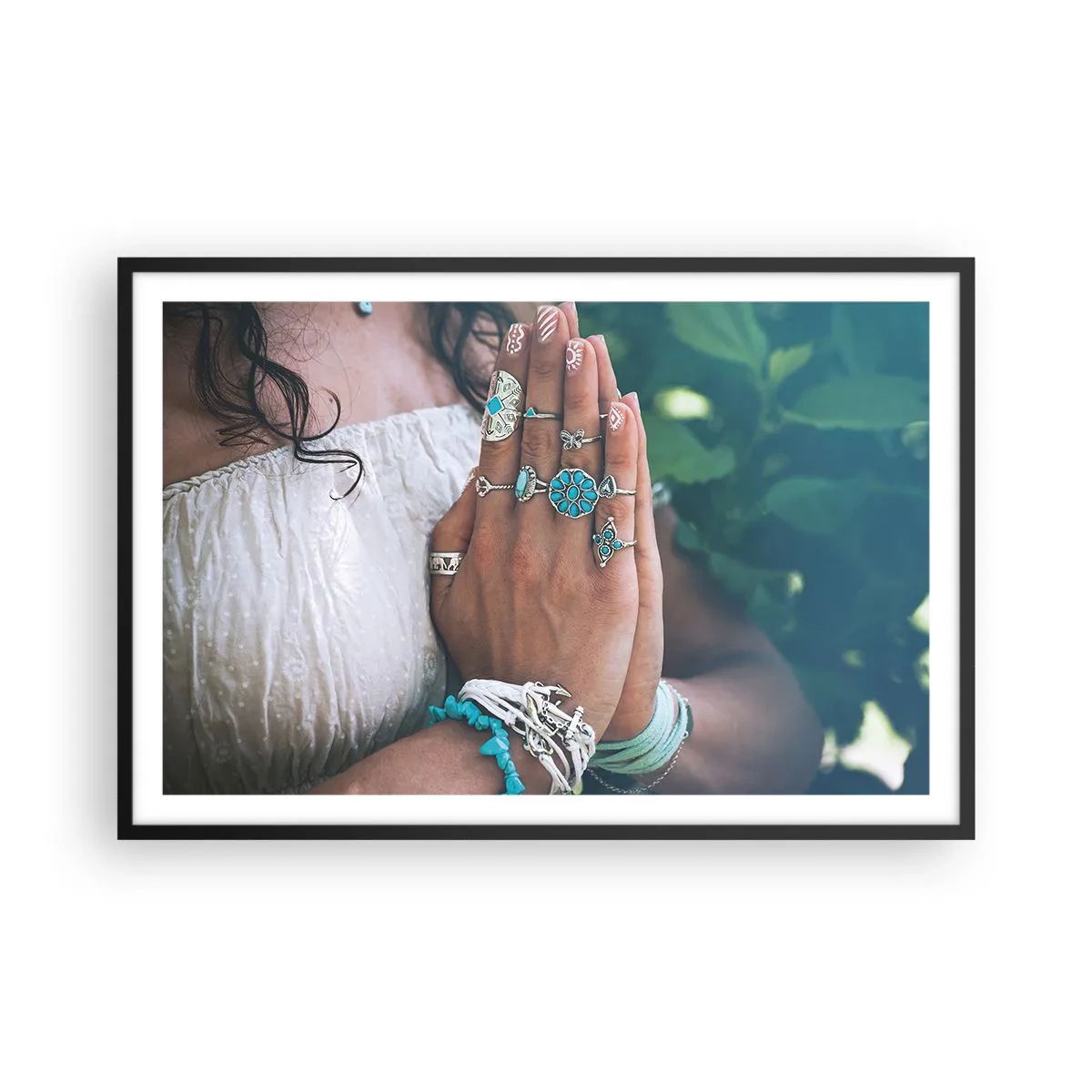 Plakát v černém rámu - Vítejte v centru bytí - 91x61 cm