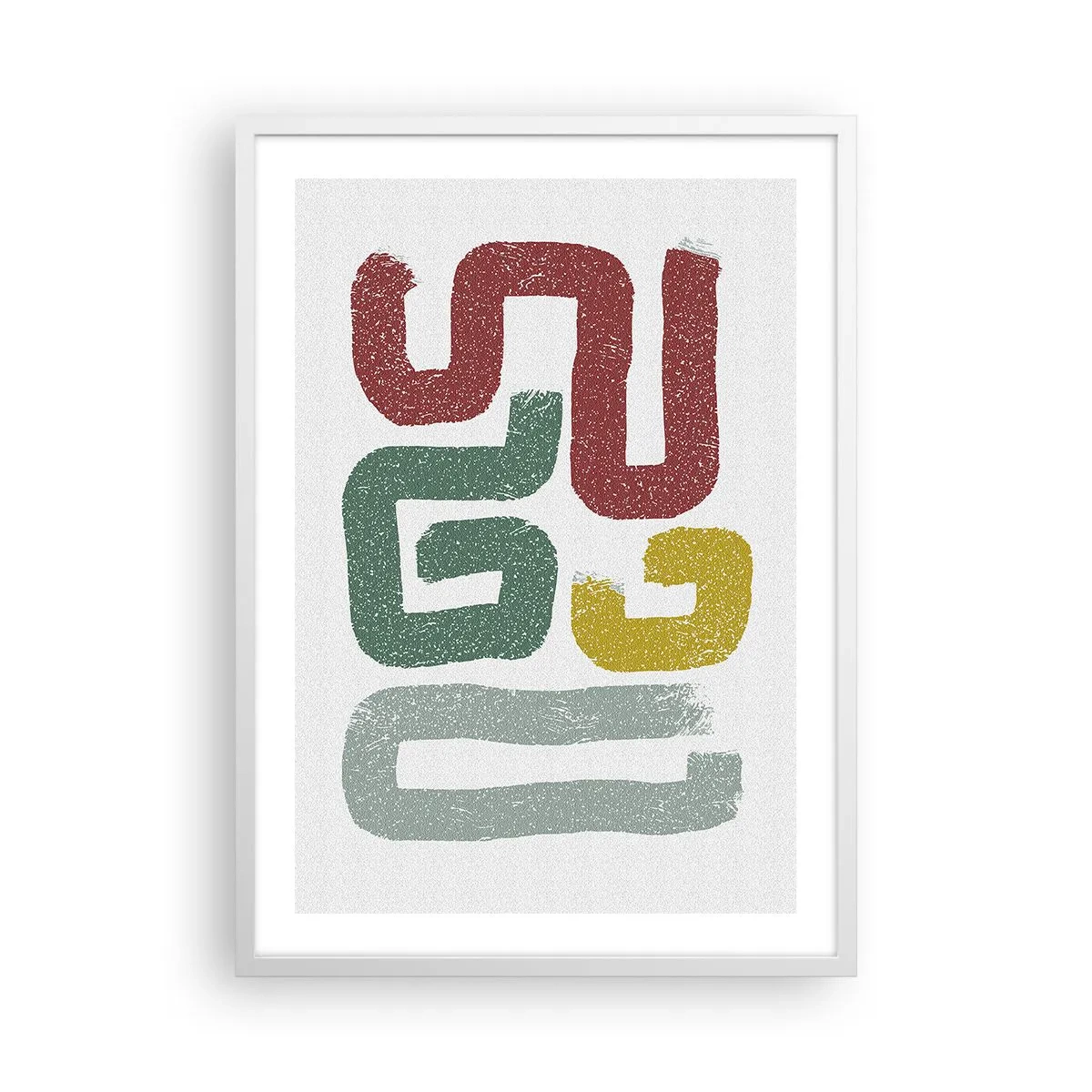 Plakát v bílém rámu - V neznámém jazyce - 50x70 cm