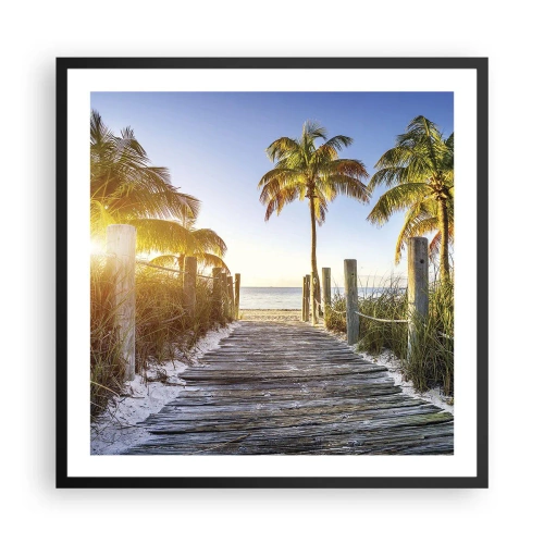 Plakát v černém rámu - Přímo do ráje - 60x60 cm
