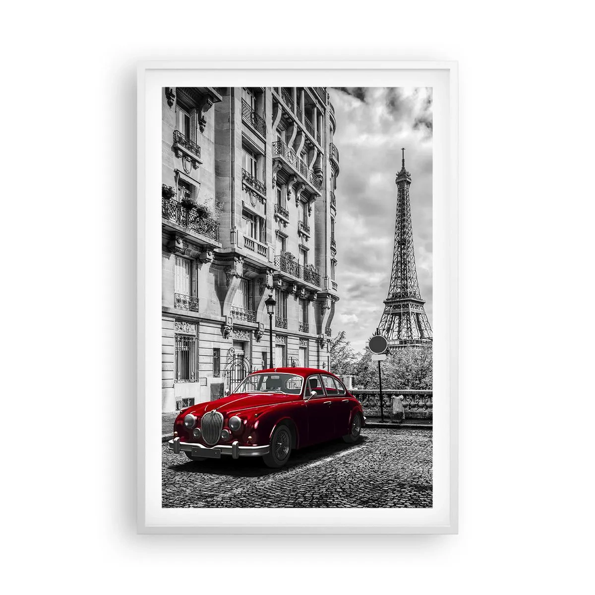 Plakát v bílém rámu - Dravec ve městě - 61x91 cm