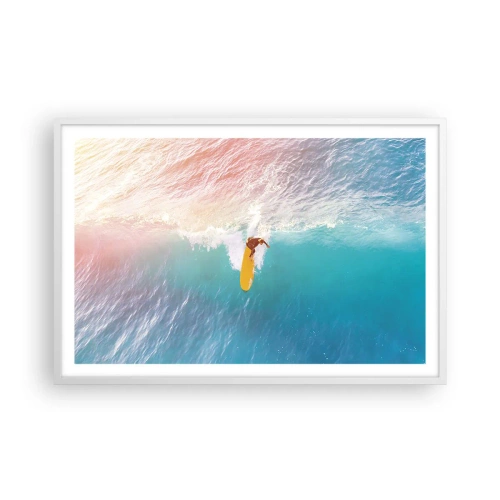 Plakát v bílém rámu - Oceanický jezdec - 91x61 cm