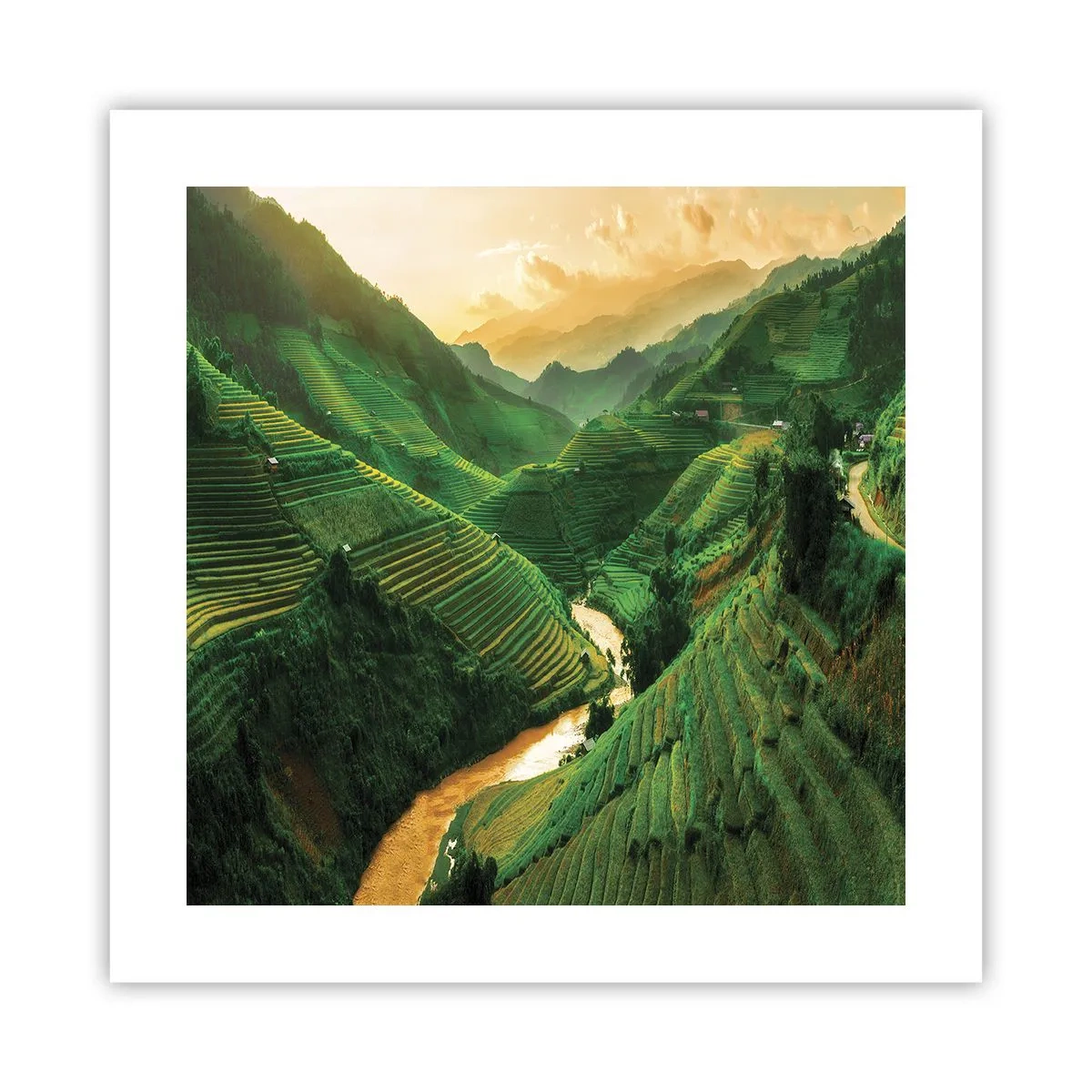 Plakát - Vietnamské údolí - 40x40 cm