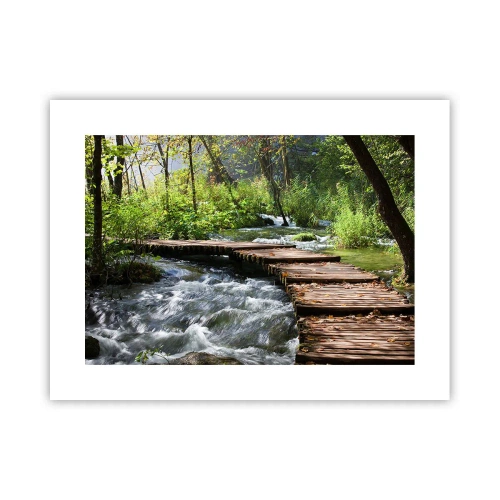 Plakát - U zpěněného vodopádu - 40x30 cm