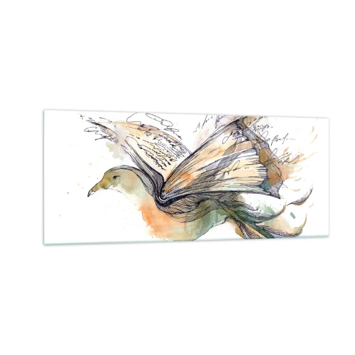 Obraz na skle - Na křídlech poezie - 100x40 cm