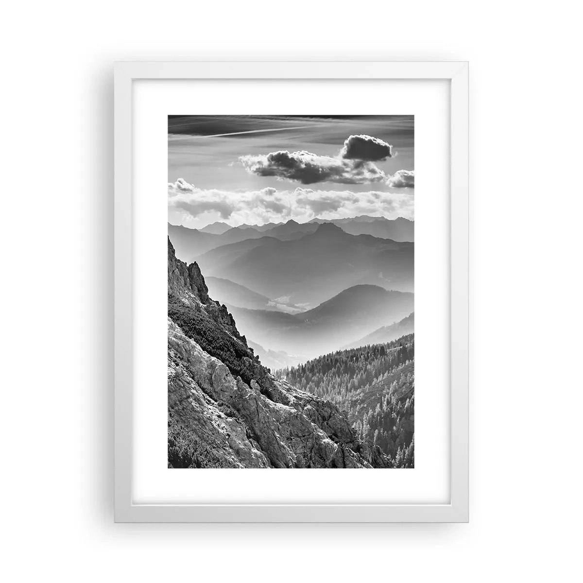 Plakát v bílém rámu - Až k obzoru - 30x40 cm