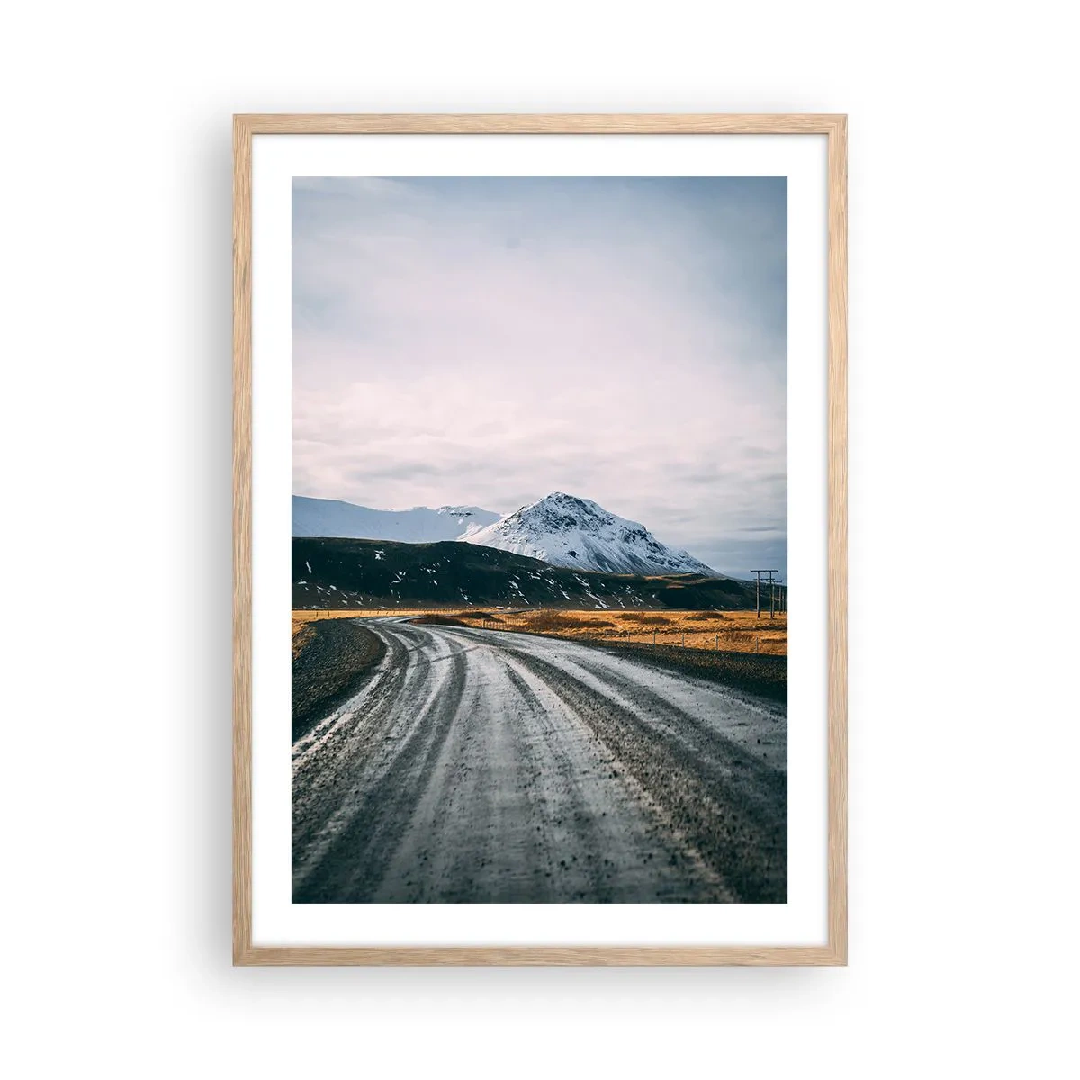 Plakát v rámu světlý dub - V islandském stylu - 50x70 cm