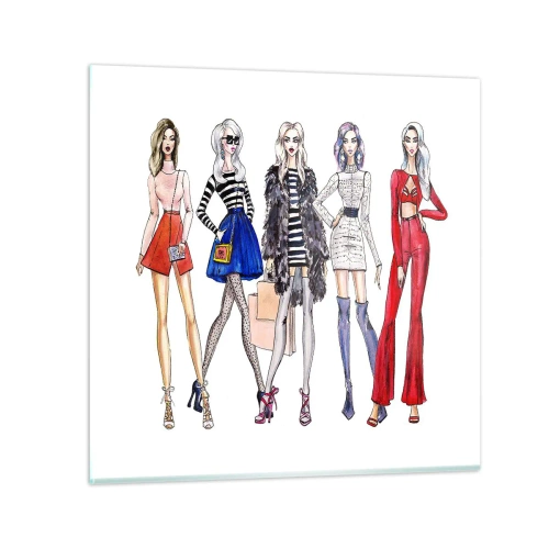 Obraz na skle - Every week Fashion Week - 30x30 cm