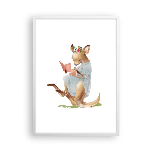 Plakát v bílém rámu - Přečti mi, mami - 50x70 cm