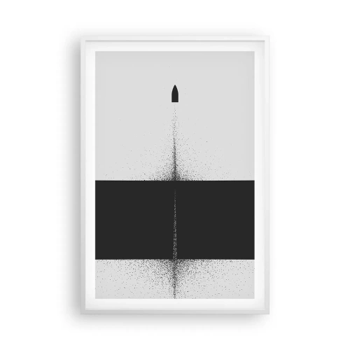 Plakát v bílém rámu - Přímo k cílu - 61x91 cm