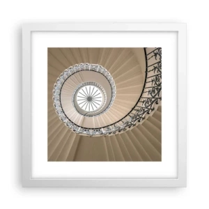 Plakát v bílém rámu - Uvnitř mušle - 30x30 cm