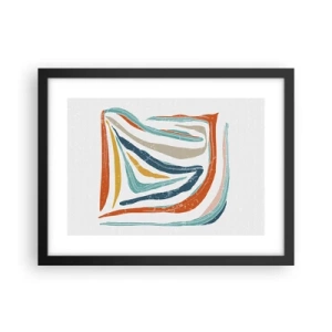 Plakát v černém rámu - Přátelsky usměvavá abstrakce - 40x30 cm