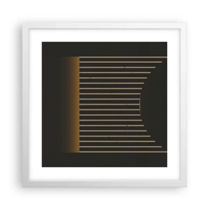 Plakát v bílém rámu - Prozkoumat temnotu - 40x40 cm