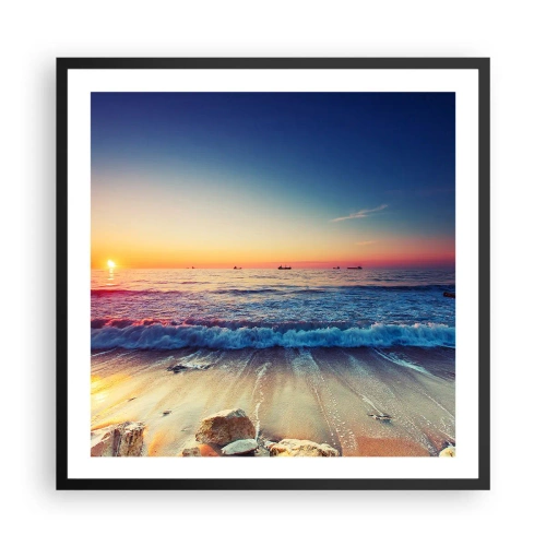 Plakát v černém rámu - Co je za obzorem? - 60x60 cm